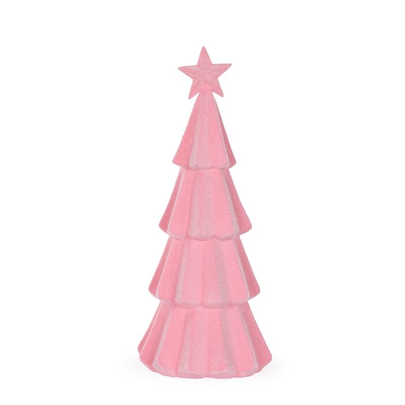 40 CM Pink Flocked Tree