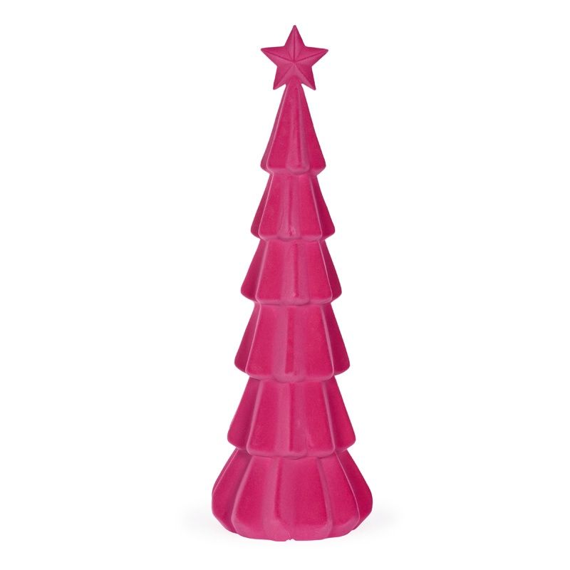 96 CM Fuchsia Flocked Tree