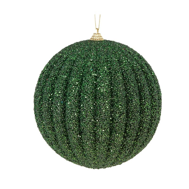 XL Dark Green Textured Rib Bauble