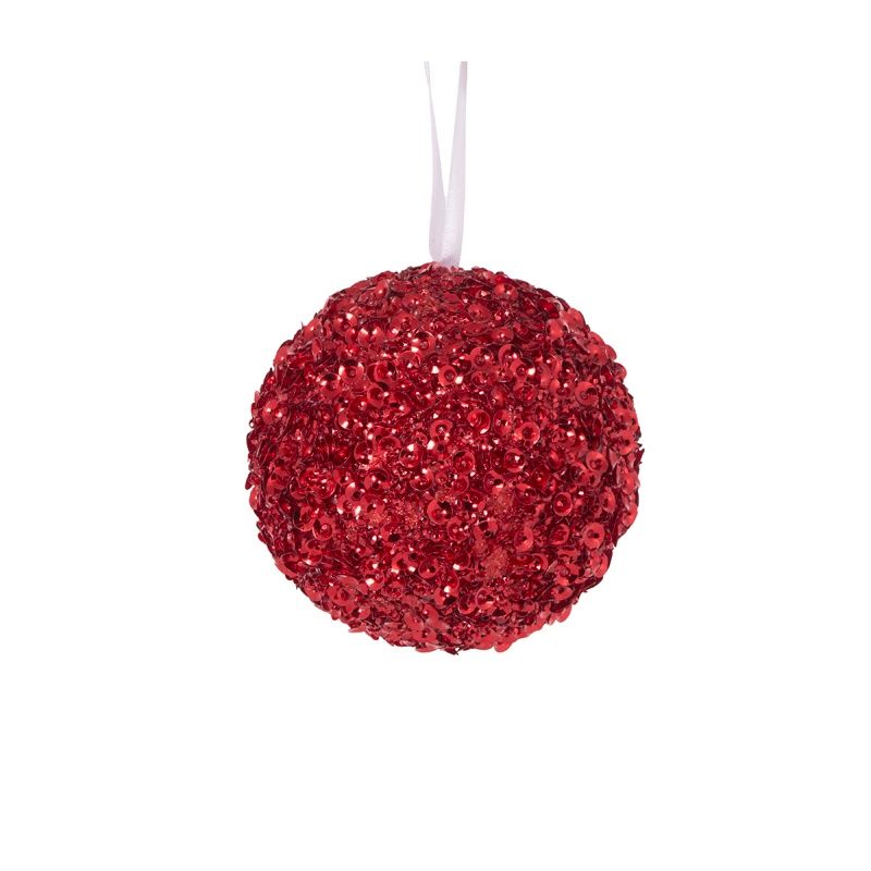 Red Crystal Confetti Bauble