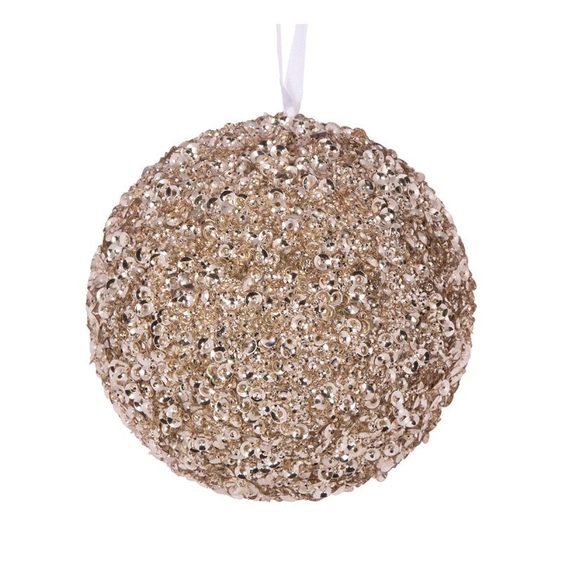 XL Champagne Crystal Confetti Bauble