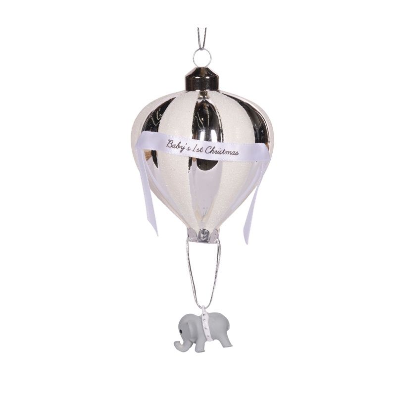 Silver Baby's 1st Christmas Balloon