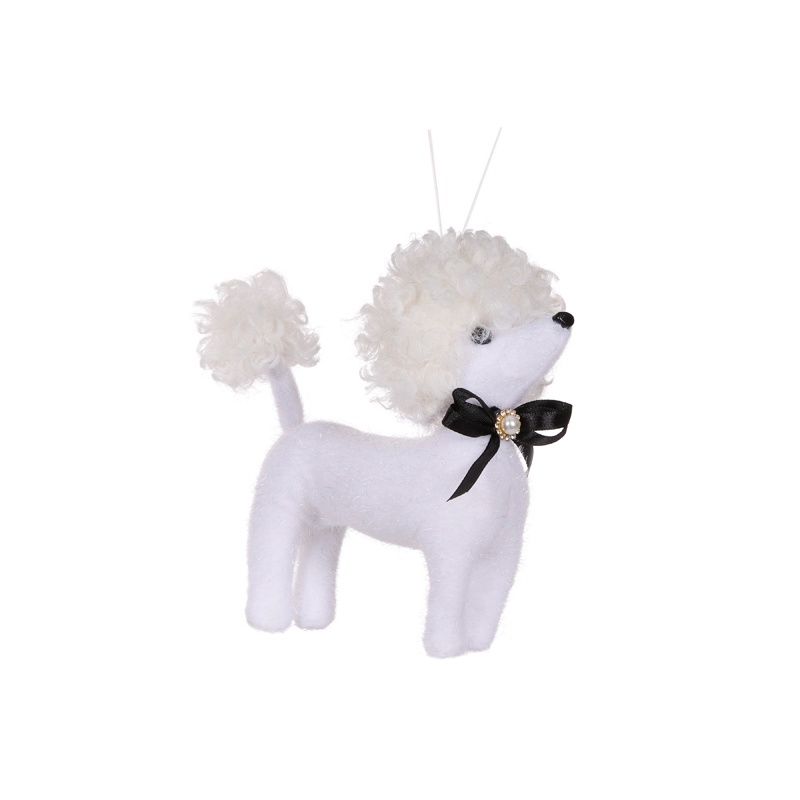 Hanging White Poodle With Bow