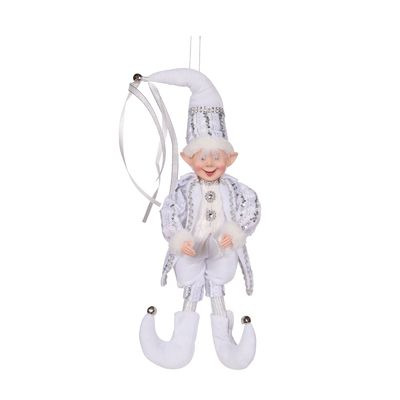 40 CM Silver Fabric Elf