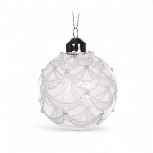Clear Metallic Pearl Bauble