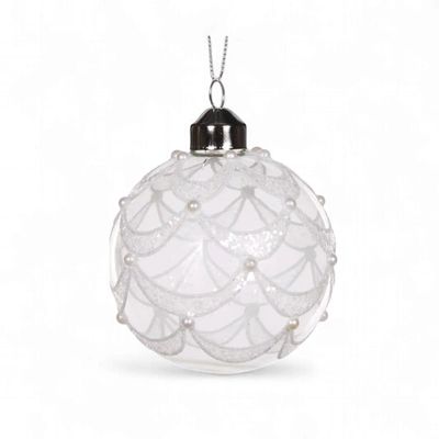 Clear Metallic Pearl Bauble