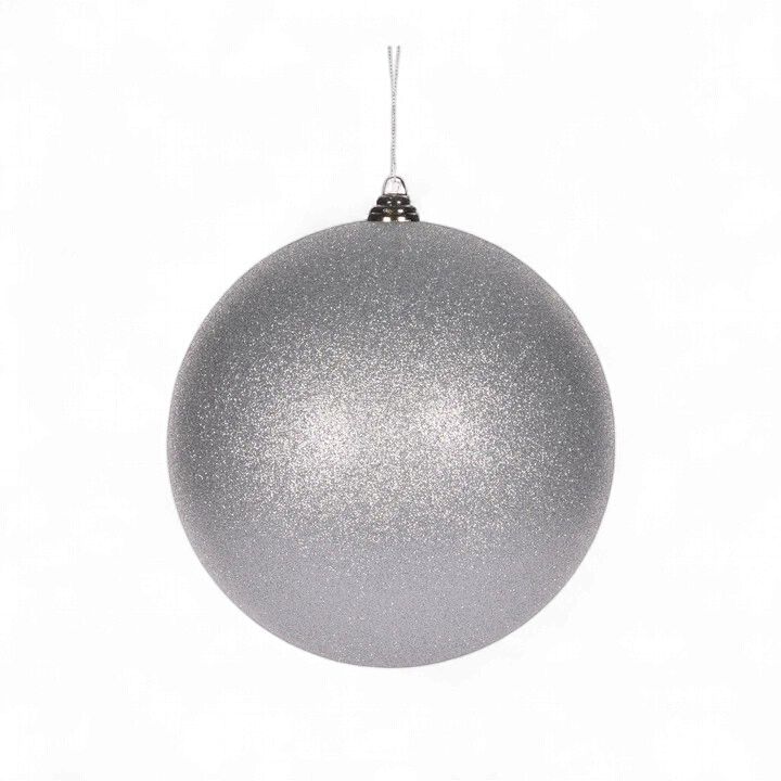 20 CM Silver Glitter Bauble
