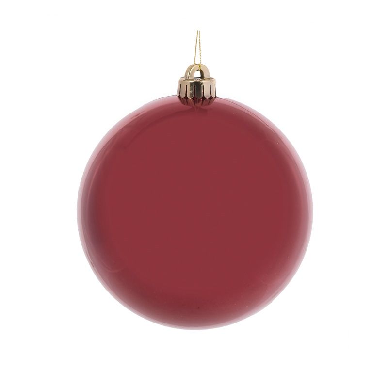 15 CM Burgundy High Shine Bauble