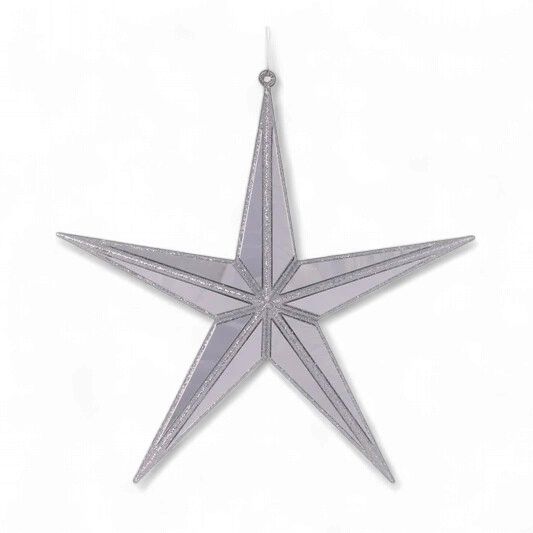 5 Point Hanging Star Silver