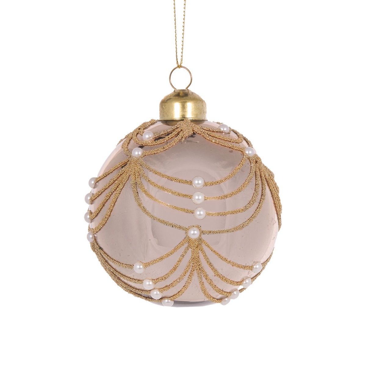 Champagne Scalloped Pearl Bauble