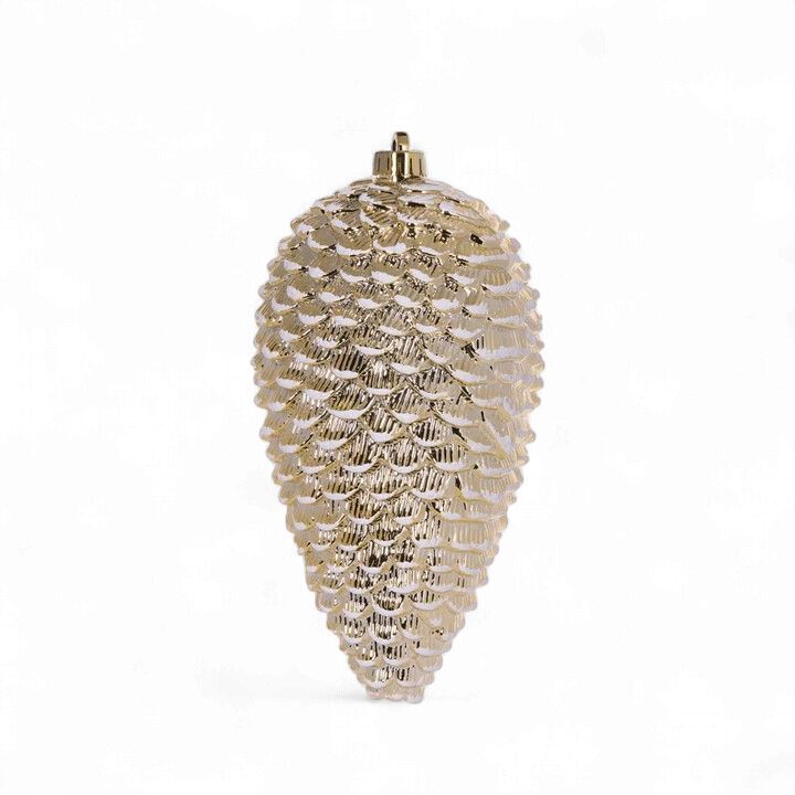 High Shine Gold Long Pinecone Hanging