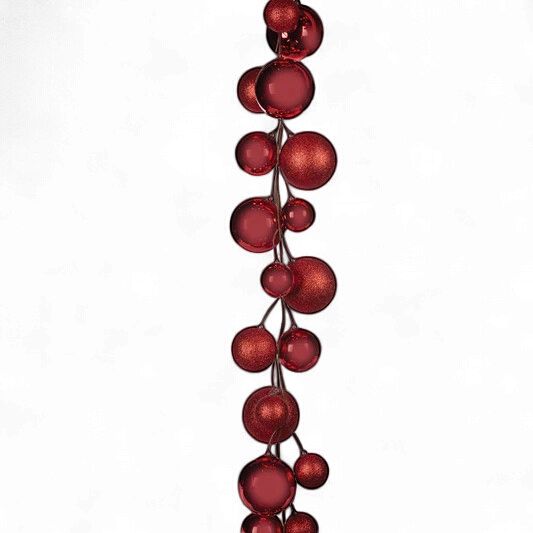 270cm Red Bauble Garland