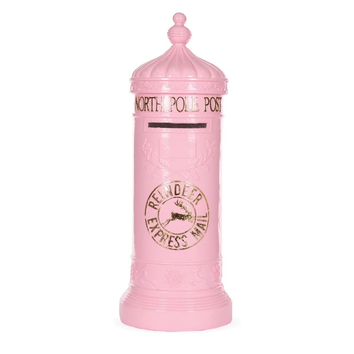 77 CM Pink And Gold Santa Mailbox