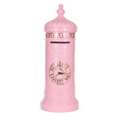 77 CM Pink And Gold Santa Mailbox