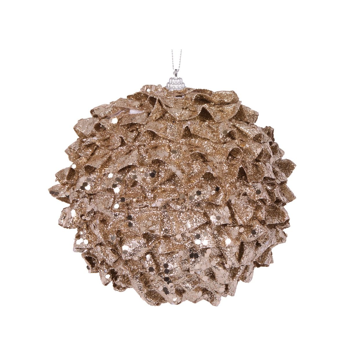 XL Champagne Ruffles Bauble