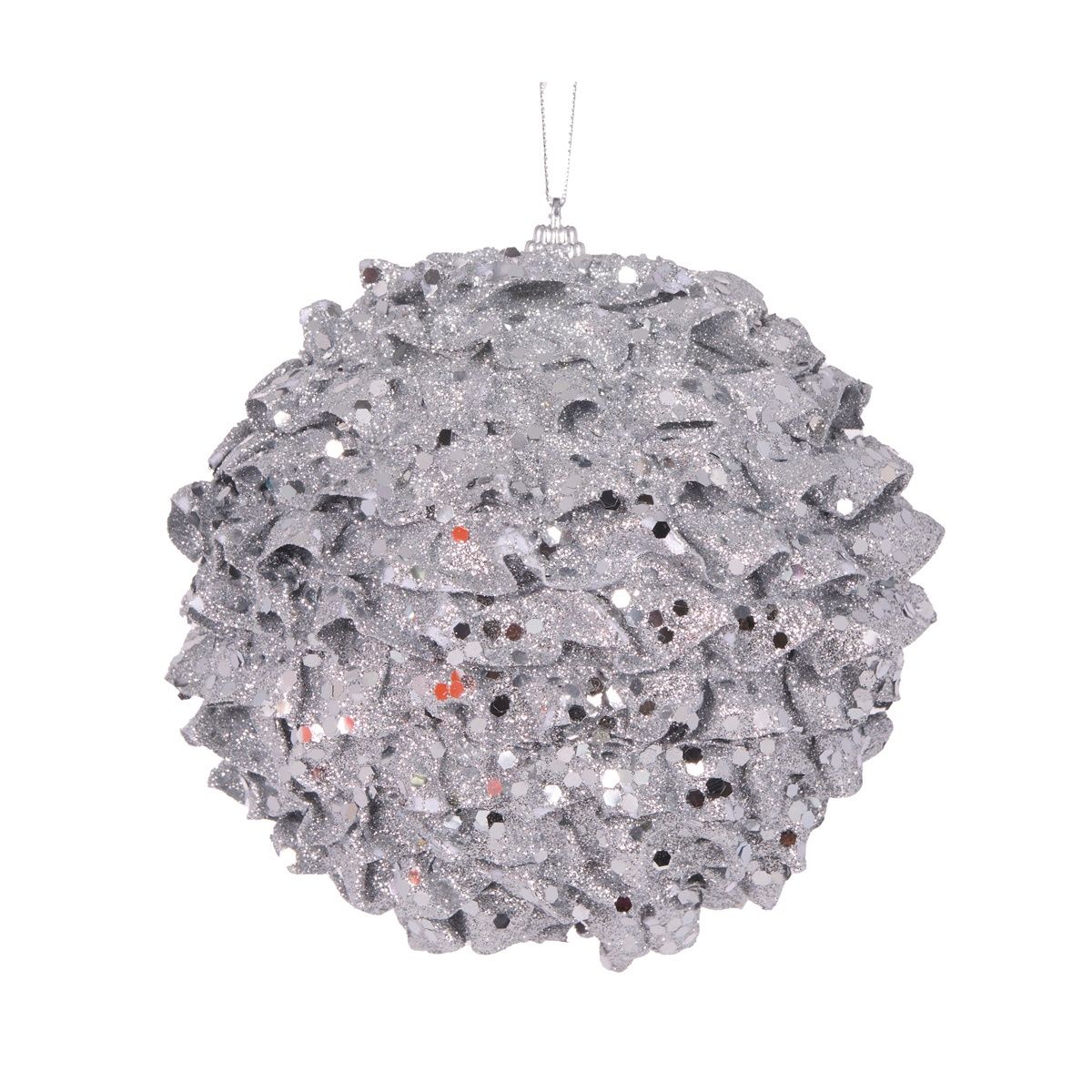 XL Silver Ruffles Bauble