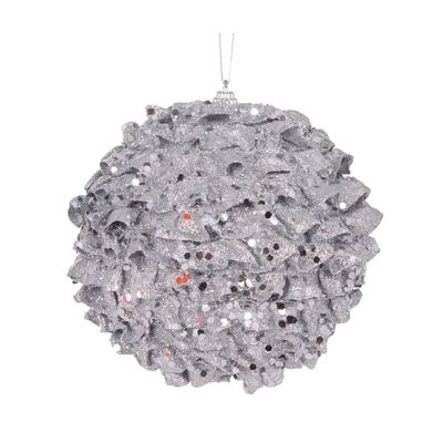 XL Silver Ruffles Bauble