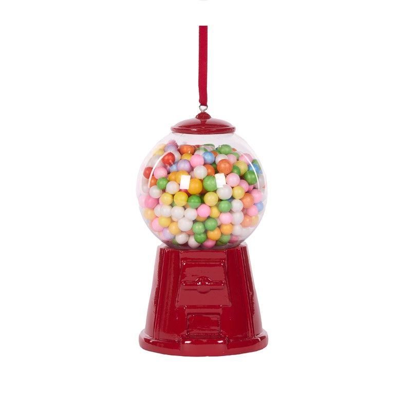Red Gumball Machine Hanging Ornament