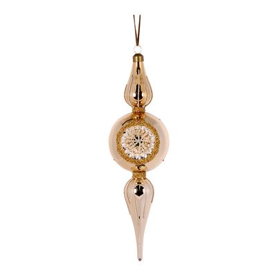 Gold Round Reflector Finial
