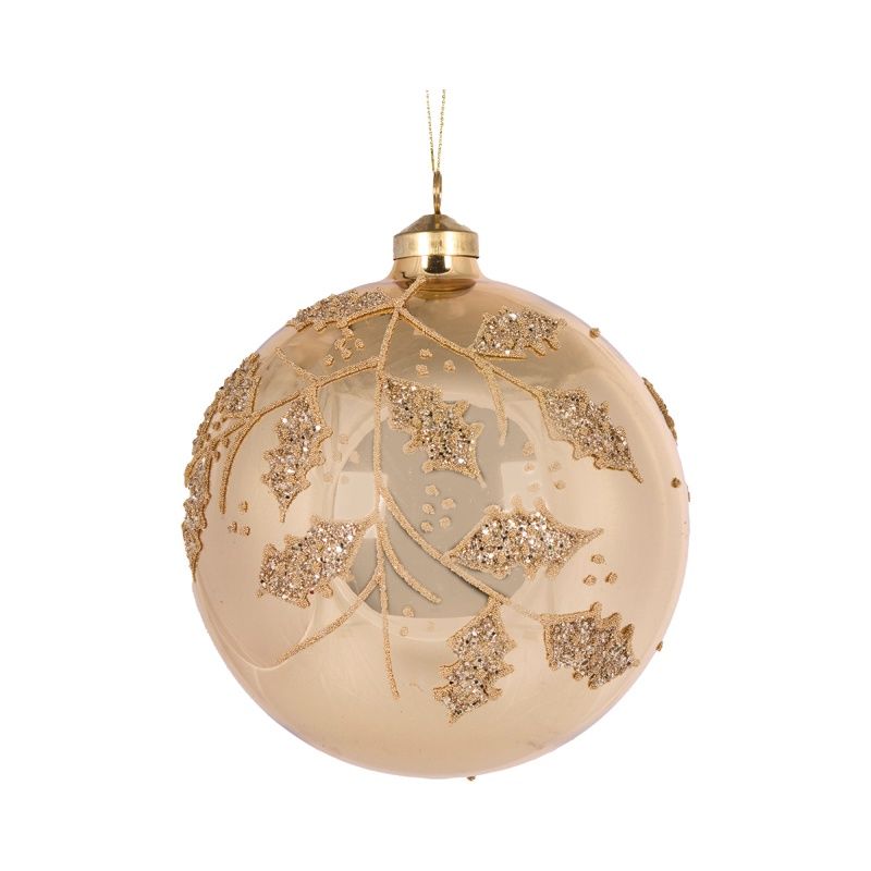 Gold Holly Bauble