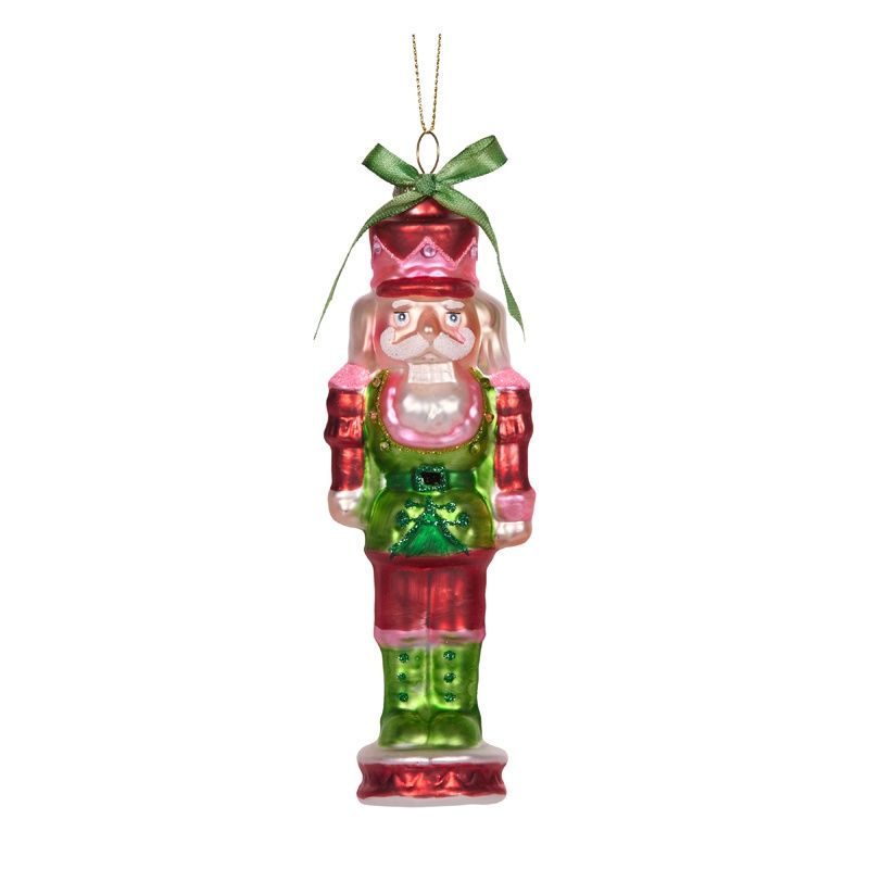 Green Retro Joy Nutcracker Ornament