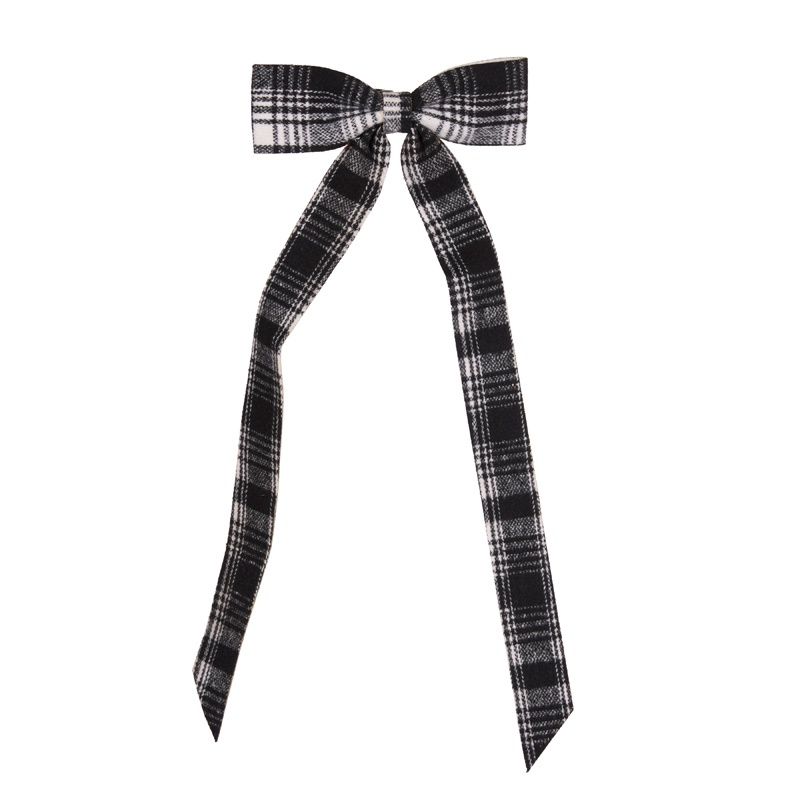 White Plaid Long Bow