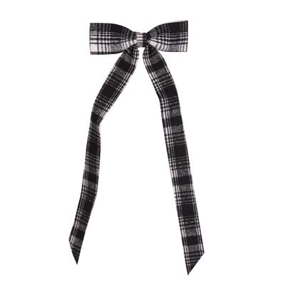 White Plaid Long Bow