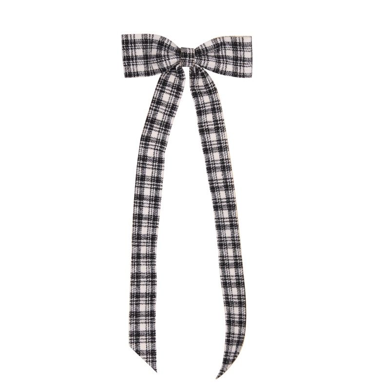 Black Plaid Long Bow