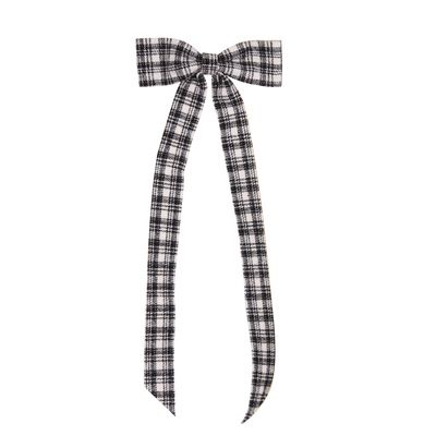 Black Plaid Long Bow