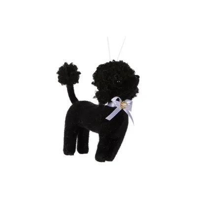 Hanging Black Poodle With Bow