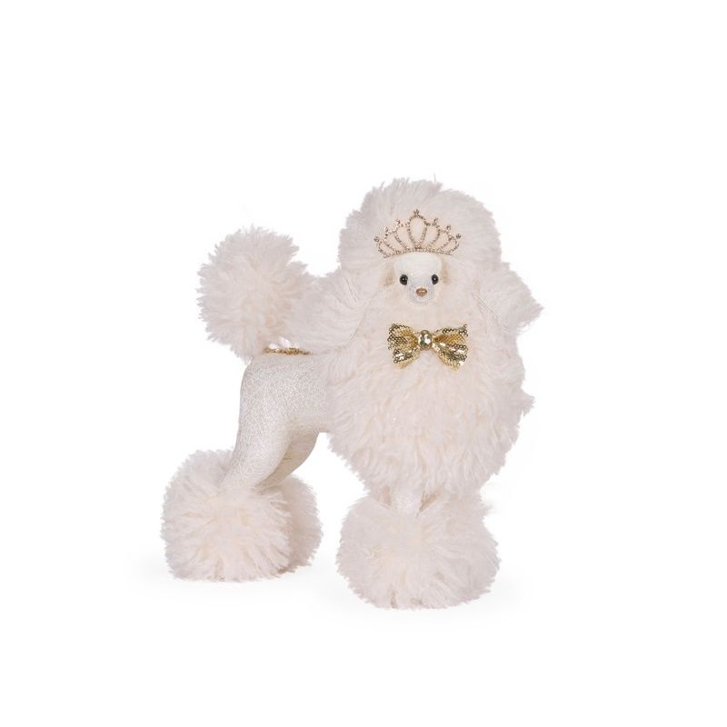White Princess Poodle With Tiara