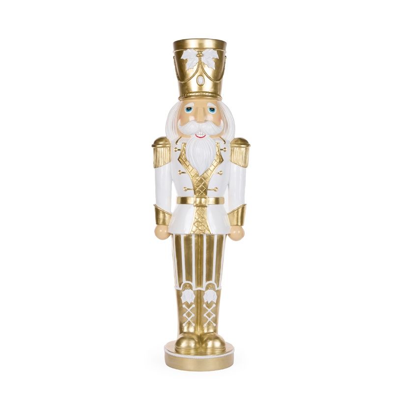 LED Champagne And White Nutcracker