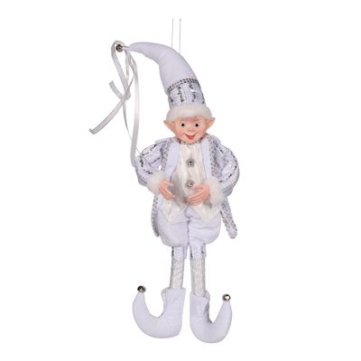 50 CM Silver Fabric Elf