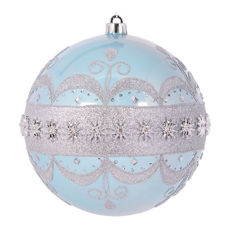 20 CM Pearl Light Blue Baroque Bauble