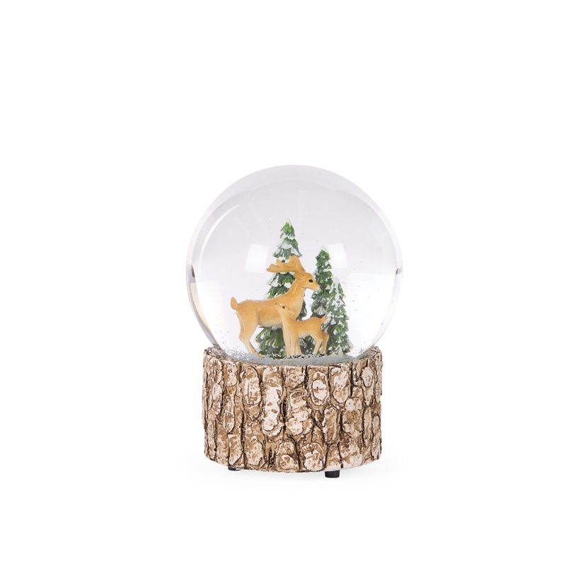 Musical Woodland Reindeer Snowglobe