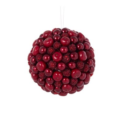 12 CM Crimson Berry Bauble