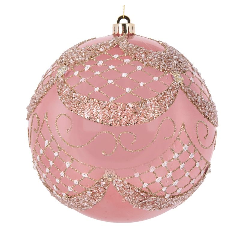 20 CM Pearl Pink Opulent Bauble