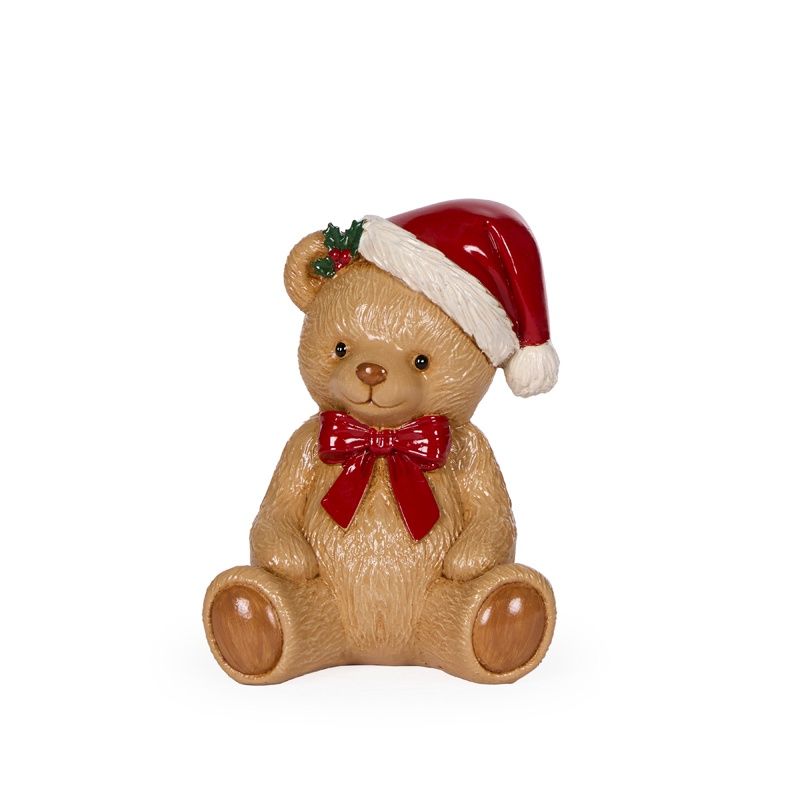 Adorable Bear With Santa Hat