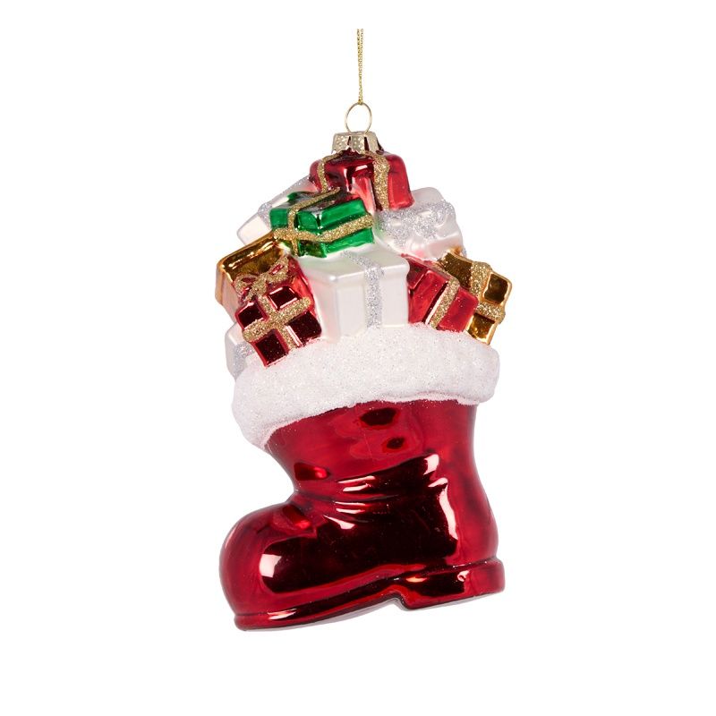 Santa Boots With Presents Ornament