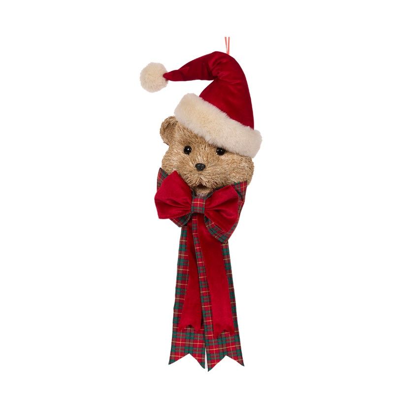 Papa Tartan Teddy Face Hanging