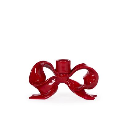 Red Bow Candle Holder