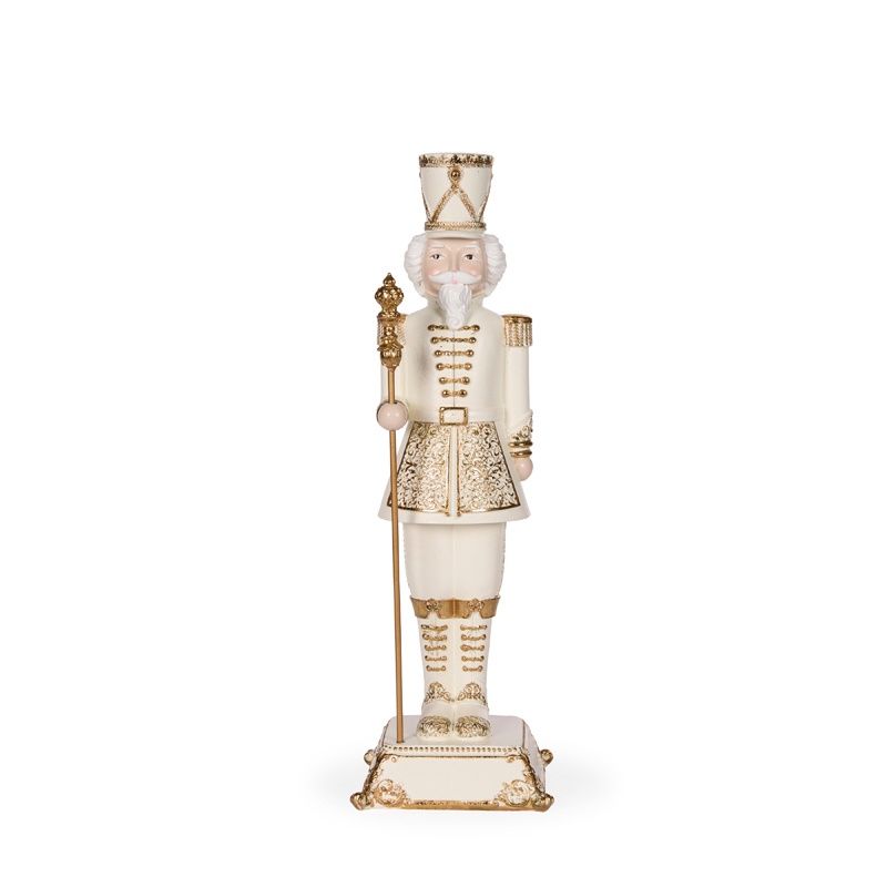 42 CM White And Gold Nutcracker