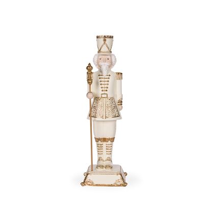 42 CM White And Gold Nutcracker