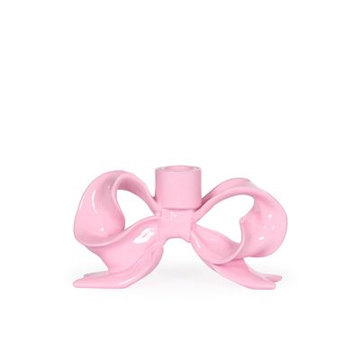Pink Bow Candle Holder