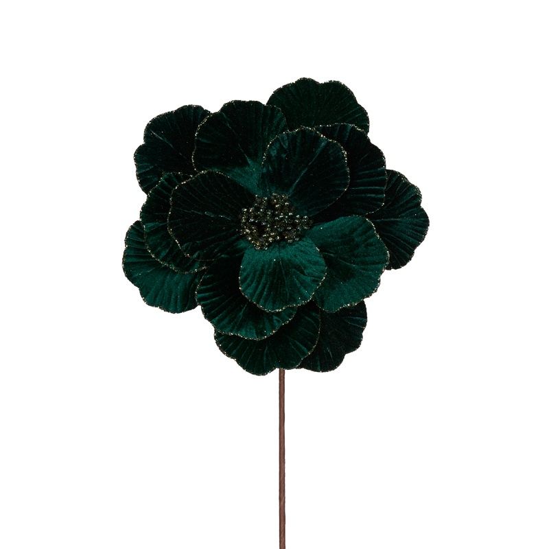 Emerald Simple Layered Velvet Flower