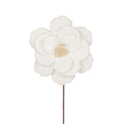 Ivory Simple Layered Velvet Flower