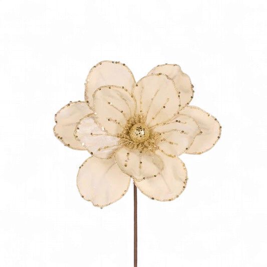 Medium Ivory Velour Magnolia