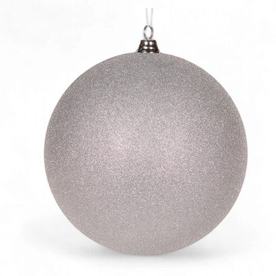 30 CM Silver Glitter Bauble