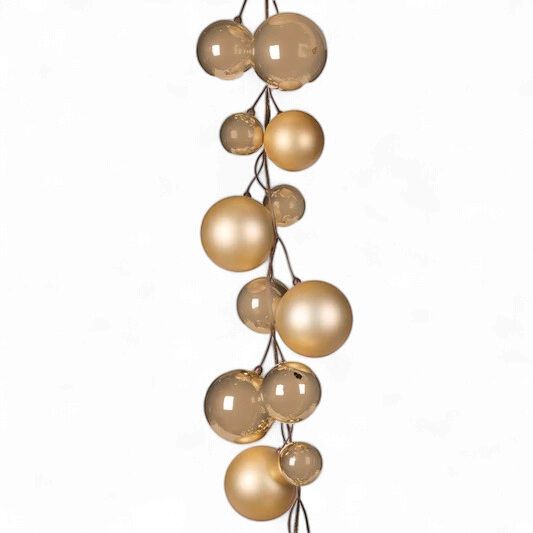 270cm Gold Bauble Garland