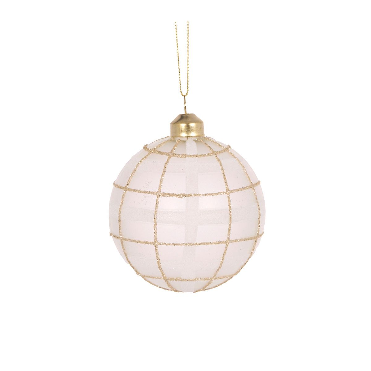 White Tartan Bauble